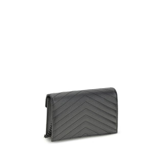 Saint Laurent Black Calf Leather Bos Taurus Shoulder Bag