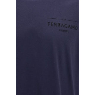 Ferragamo Blue Cotton T-Shirt