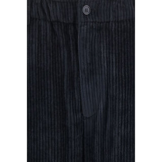 Giorgio Armani Black Viscose Casual Pants