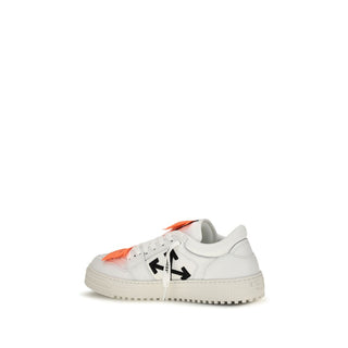 Off-White White Calf Leather Bos Taurus Low Top Sneakers