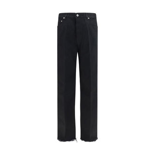 Rick Owens Black Cotton Flared Jeans