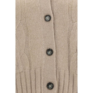 Allude Beige Cashmere Cardigan