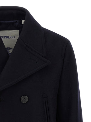 Burberry Blue Wool Coat