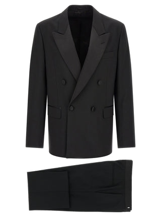 Lardini Black Virgin Wool Tuxedo