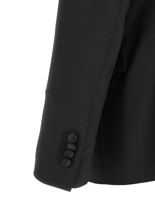 Lardini Black Virgin Wool Tuxedo