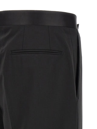 Lardini Black Virgin Wool Tuxedo