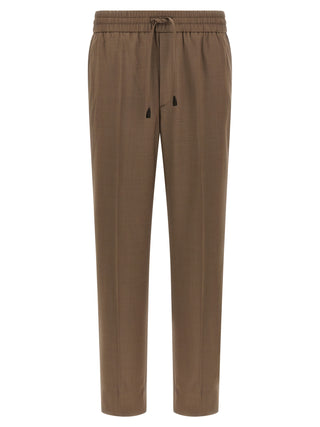 Brioni Brown Wool Casual Pants