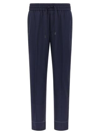 Brioni Blue Wool Casual Pants