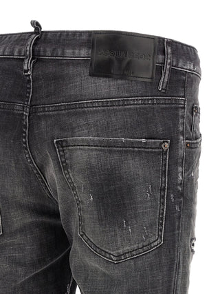 Dsquared² Gray Cotton Skinny Jeans