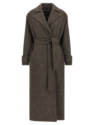 Kiton Brown Virgin Wool Coat