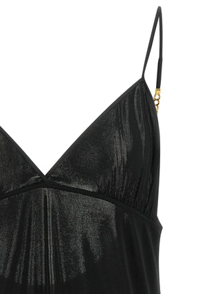 Saint Laurent Black Viscose Tank Tops