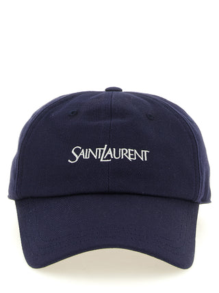 Saint Laurent Blue Cotton Cap (Baseball Hat)