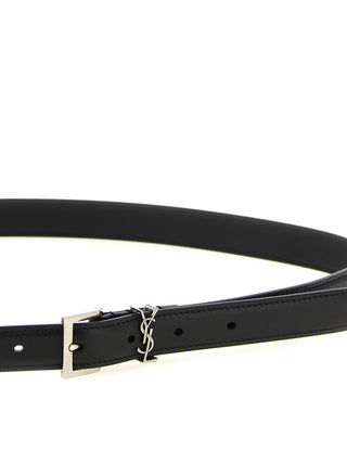 Saint Laurent Black Calfskin Regular Belt