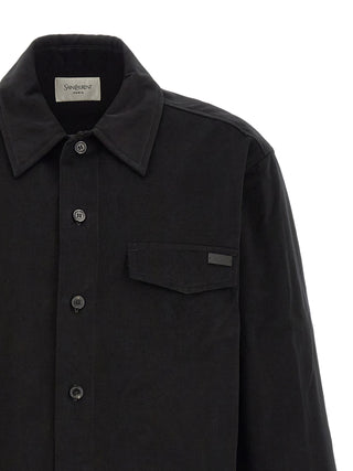 Saint Laurent Black Cotton Blouse