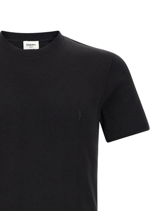 Saint Laurent Black Cotton T-Shirt