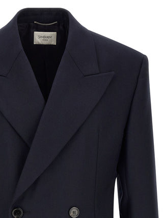 Saint Laurent Blue Wool Blazer