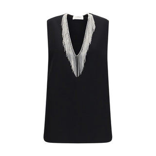 Max Mara Faglia Crystal-Embellished V-Neck Top