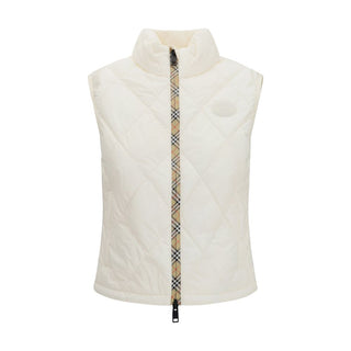 Burberry White Polyester Sleeveless Jacket