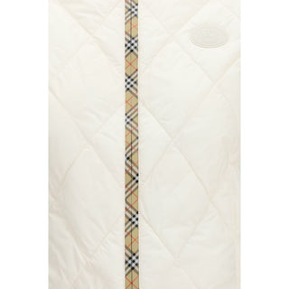 Burberry White Polyester Sleeveless Jacket