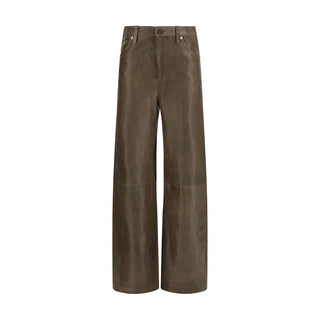 Golden Goose Brown Leather Pants