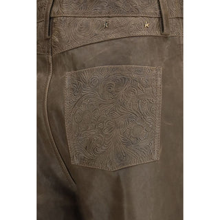 Golden Goose Brown Leather Pants