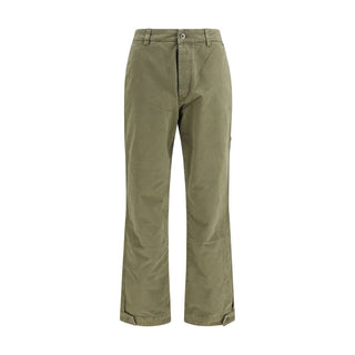 Off-White Bicolor Cotton Casual Pants