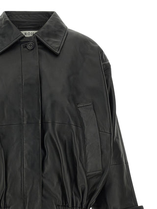 Rohe Black Lamb Leather Leather Jacket
