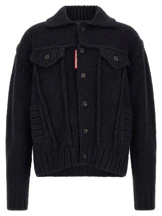 Dsquared² Blue Marabou Cardigan