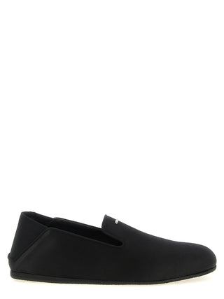 Giuseppe Zanotti Black Viscose Slip-On Loafers