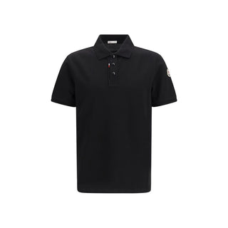 Moncler Black Cotton Polo Shirt