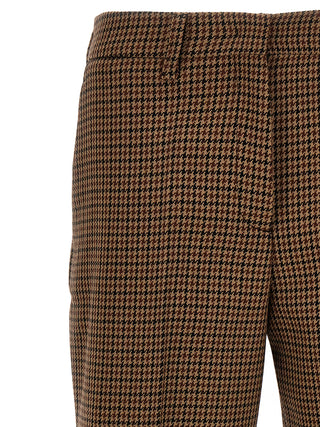 Prada Brown Virgin Wool Casual Pants