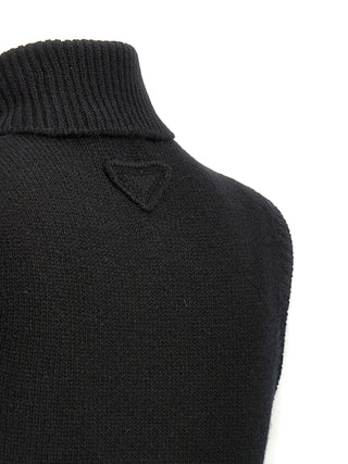 Prada Black Cashmere Sleeveless Jacket