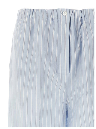 Prada Blue Cotton Casual Pants