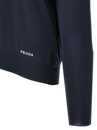 Prada Blue Silk Cardigan