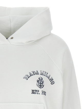 Prada White Cotton Sweatshirt