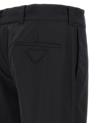 Prada Black Virgin Wool Casual Pants