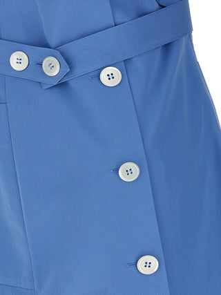 Miu Miu Blue Cotton Short Dress