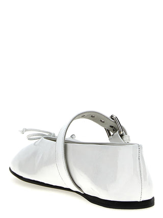 Miu Miu White Calfskin Ballet Flats