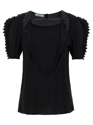 Prada Black Viscose Tank Tops