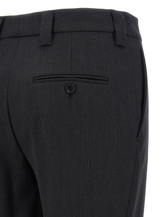 Prada Gray Virgin Wool Dress Pants