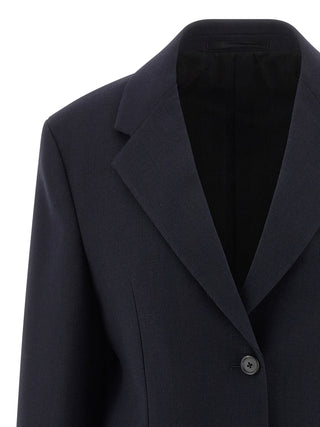 Prada Blue Virgin Wool Blazer