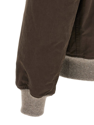 Brunello Cucinelli Brown Cotton Bomber