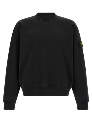 Stone Island Black Cotton Sweatshirt