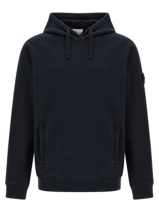 Stone Island Blue Cotton Sweatshirt