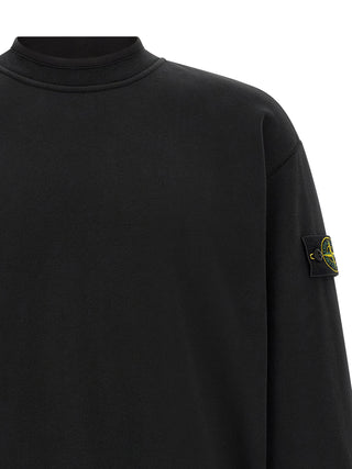 Stone Island Black Cotton Sweatshirt