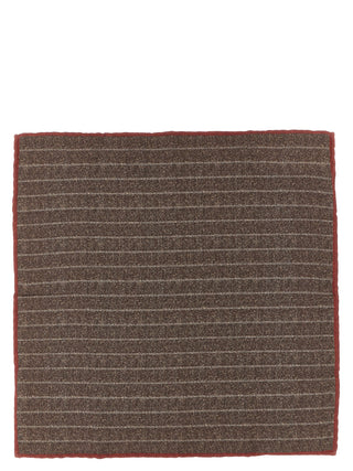 Brunello Cucinelli Brown Silk Scarf