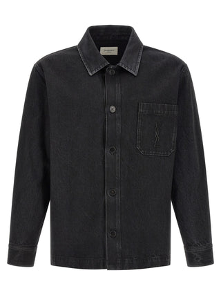 Saint Laurent Black Cotton Blouse