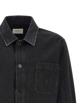 Saint Laurent Black Cotton Blouse