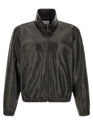 Saint Laurent Black Lamb Leather Leather Jacket
