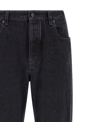 Saint Laurent Black Cotton Relaxed Fit Jeans